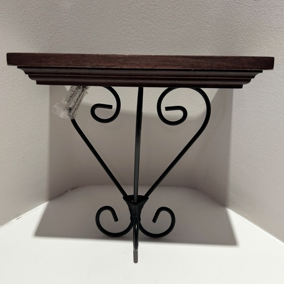 Elegant Black and Brown Wall Shelf - Picture 1 of 6